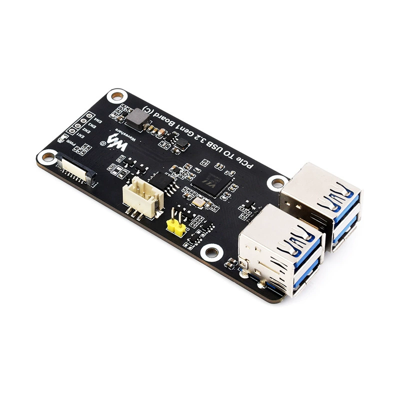 Плата расширения Raspberry Pi 5 PCIe на USB 3.0 4-порт USB 3.2 5 Гбит/с без драйверов Plug and Play