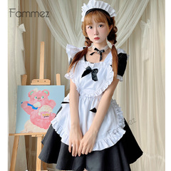 Japanese-style maid dress Lolita cute soft girl Lolita dress COS plus-size maid uniform apron set