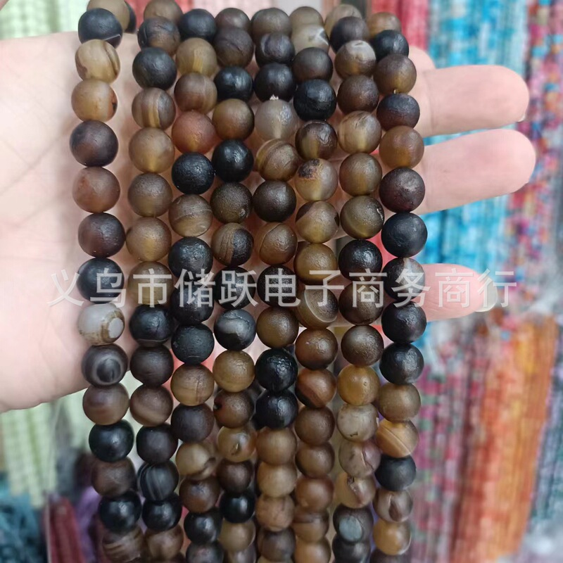 Factory Direct sales desert elf Gobi agate loose beads Alashan Gobi agate round beads diy semi-finished products