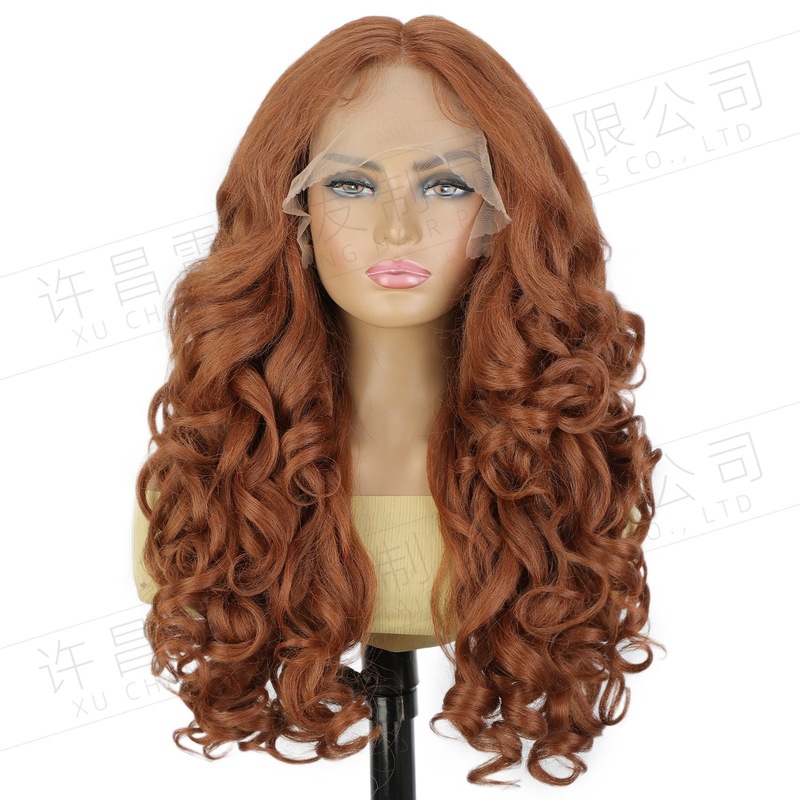 欧美假发女蓬松yaki前蕾丝假发长卷发外贸头套13*6化纤假发女wigs|undefined