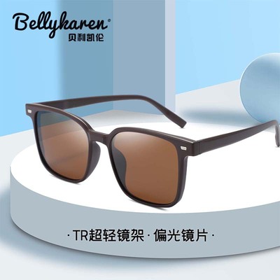 跨境新款男士駕駛偏光太陽眼鏡TR90時尚簡約米釘墨鏡女士廠家批發