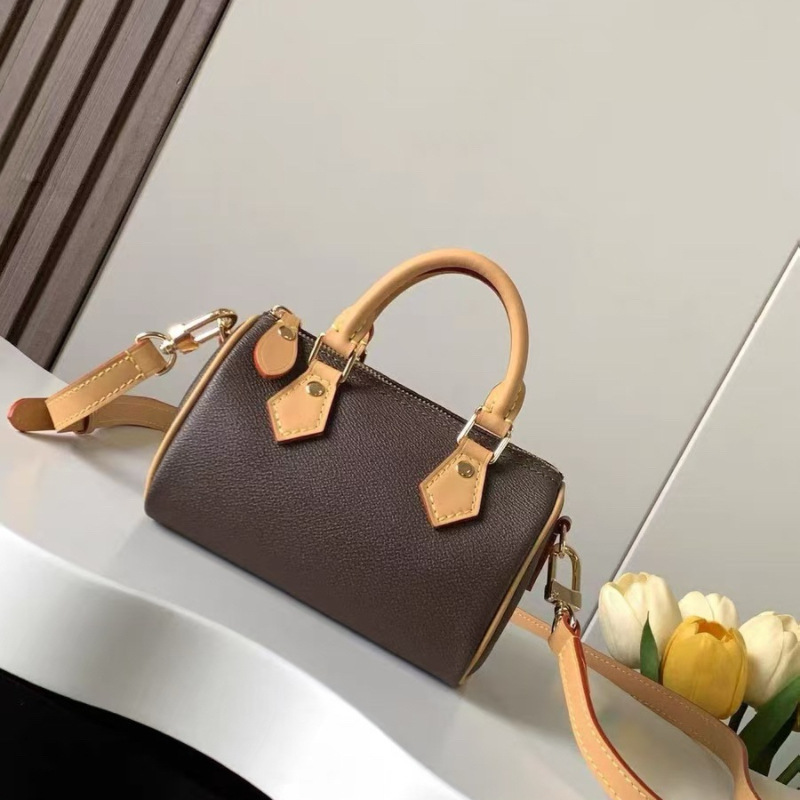 Louis Vuitton Nano Speedy Schultertasche Aus Echtem Leder_voghion.com