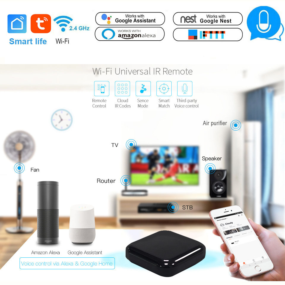 涂鸦智能遥控tuya wifi万能红外遥控器智能红外遥控器手机APP控制