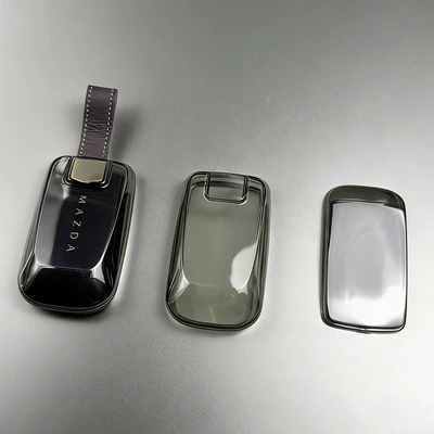 control cover with buckle, Car key bag - mazda-g-model-transparent-black-single-set
