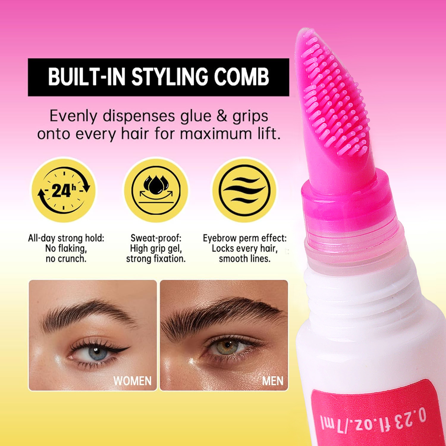 Z'LRAQI BEAUTY Cross-Border Styling Eyebrow Glue Special Brush Head Actualized Waterproof Anti-Sudor Eyebrow Raincoat Durable image 4