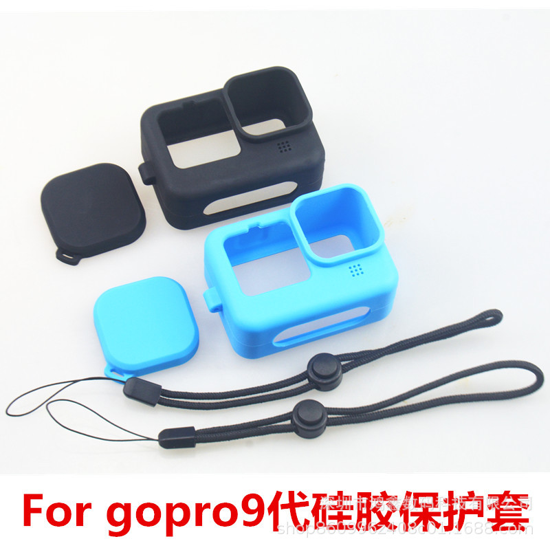 Funda de Silicona para GoPro 9-13 – Anti-Caídas, con Tapa de Lente, Protección Completa