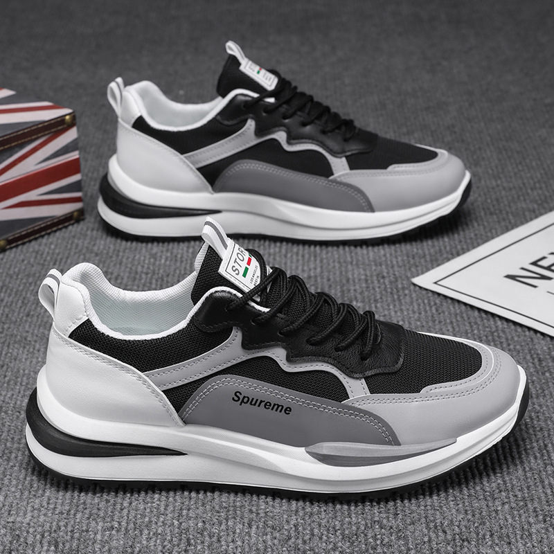 2025 verano respirable zapatos de hombre nuevos zapatos de hombre de deporte casual de red para estudiantes de carreras pequeños zapatos de climax