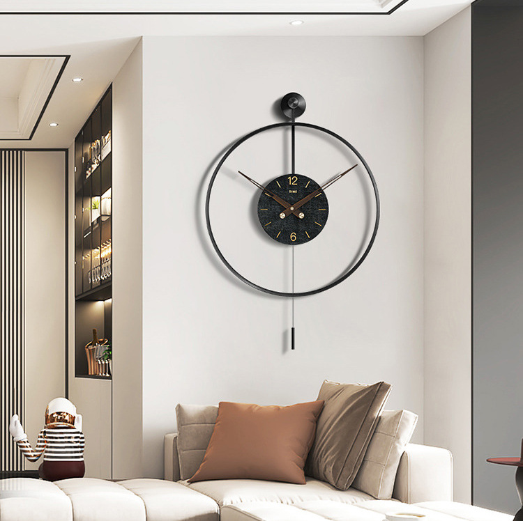 西班牙极简个性客厅钟表创意轻奢装饰挂钟简约现代艺术静音时钟