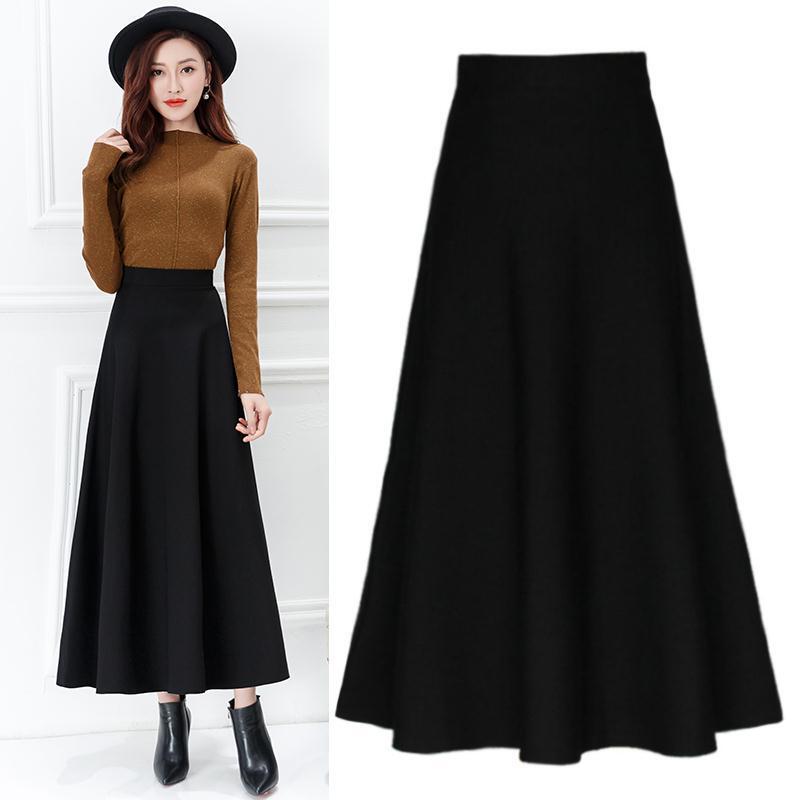 Spring, Autumn and Winter 2025 High-Waisted Long Skirt, Large Size A-Line Skirt, New Elegant, Versatile, Slimming Look and Hip-Covering Women's Clothing Spring, Autumn and Winter 2025 High-Waisted Long Skirt, Large Size A-Line Skirt, New Elegant, Versatile, Slimming Look and Hip-Covering Women's Clothing