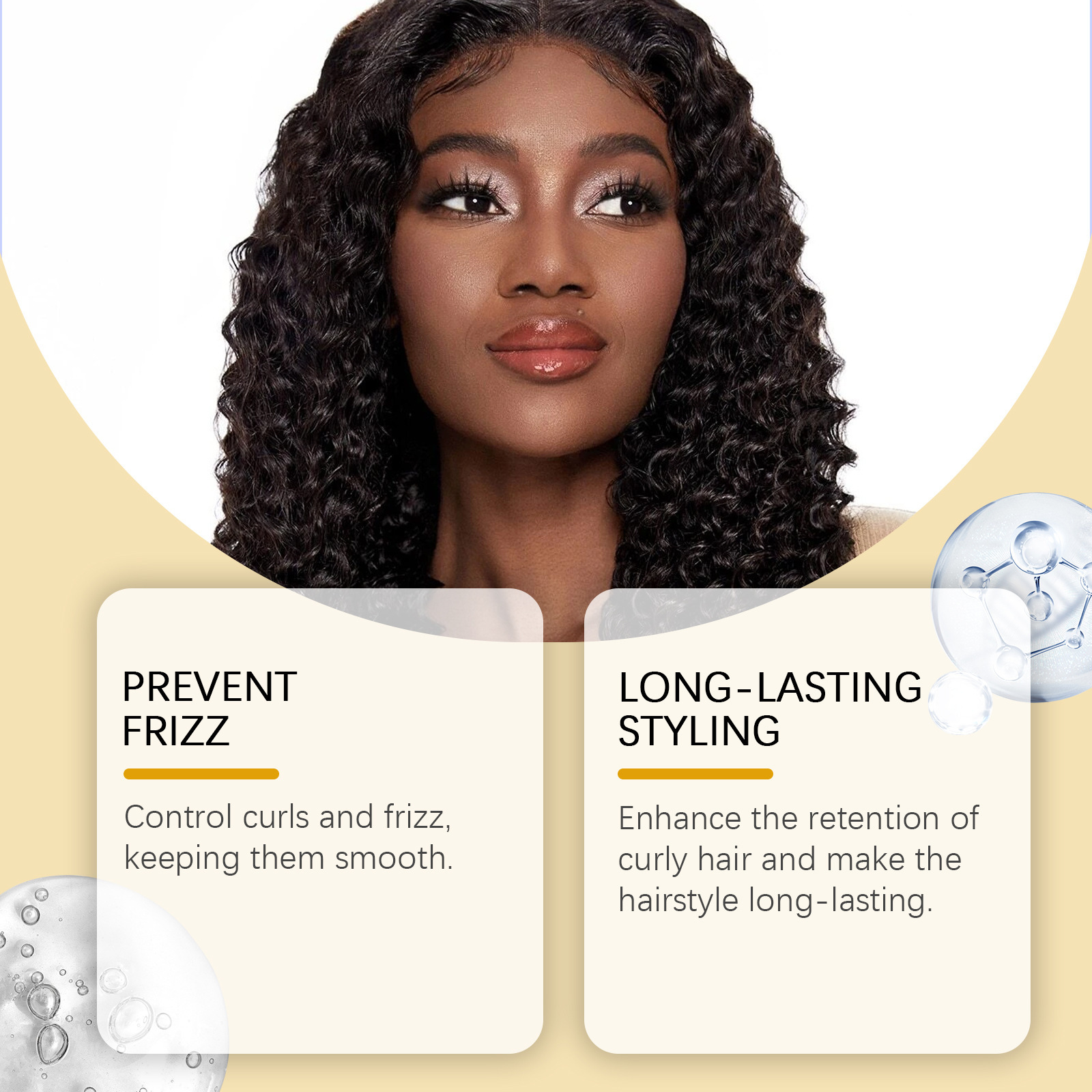 HOEGOA Moroccan Nourishing Styling Cream Ingredientes suaves Curly Hair Styling Care Styling Nutrition Natural Soft