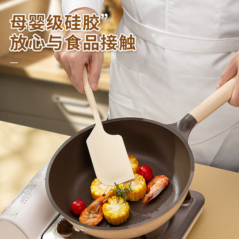 Escaladora de cocción japonesa Escaladora de crema Escaladora de cepillo de aceite Grado alimenticio herramienta de horneado resistente a altas temperaturas Escaladora de raspadora integrada