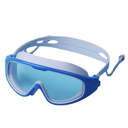 New adult men's and women's large-frame swimming goggles one-piece earplugs sealed waterproof and anti-fog high-definition swimming goggles and diving goggles wholesale