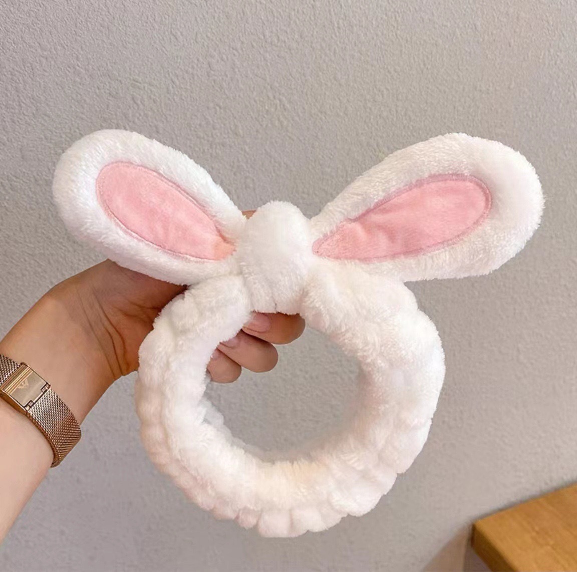 Caricatura verde rana correa de cabello mujer nuevo lindo gran ojo correa de cabello lavar la cara correa de cabello máscara de Navidad tocado