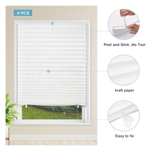 Pleated Curtain Blackout Paper Pleated Blinds No Drilling No Tools Indoor Cordless Window Treatments Home Window Curtains