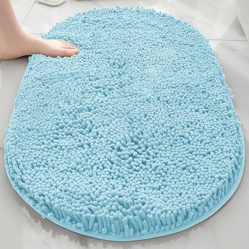 TEMU venta caliente esterillas de piso de cheneil de espesamiento alfombra de absorción de agua fuerte alfombra de puerta antideslizante inodoro alfombra de cama cama image 49
