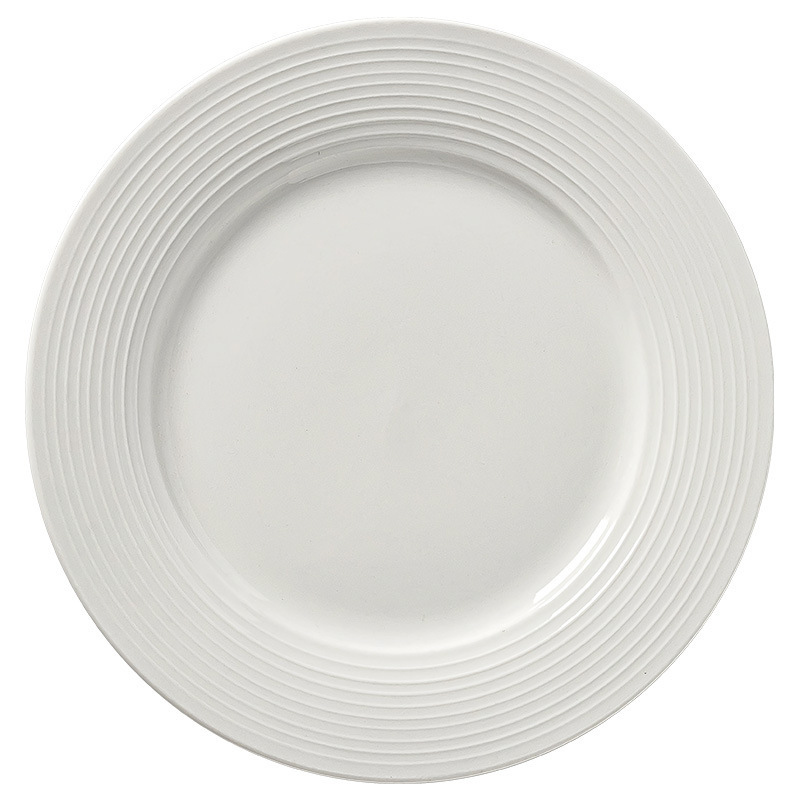 Plato de cerámica retrógrada de alto valor, platos de platos en relieve, platos de rosca creativos, platos de pasta de comida occidental