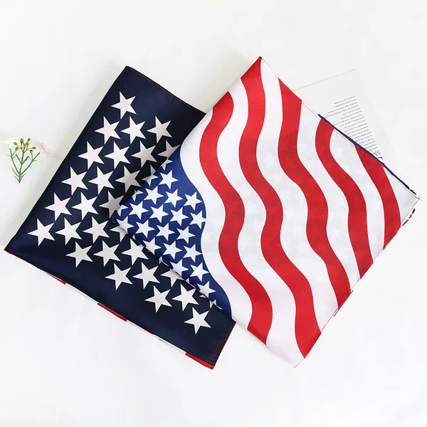 Cross-border Paisley flag star flying flag square scarf polyester 54CM outdoor sports bandana headscarf wholesale