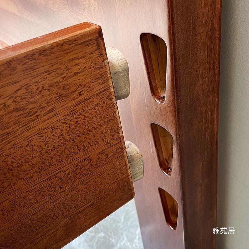 加厚加粗榫卯金花梨实木床双人主卧婚床中式明清仿古古典雕花木床|undefined