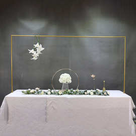 外贸婚礼桌架可调节桌杆支架铁艺带夹桌面支架节庆宴会派对装饰架