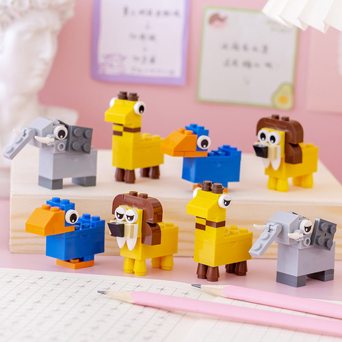 Elementary school students assembled pencil sharpener building block pencil sharpener kindergarten prize gift stationery wholesale mini pencil sharpener