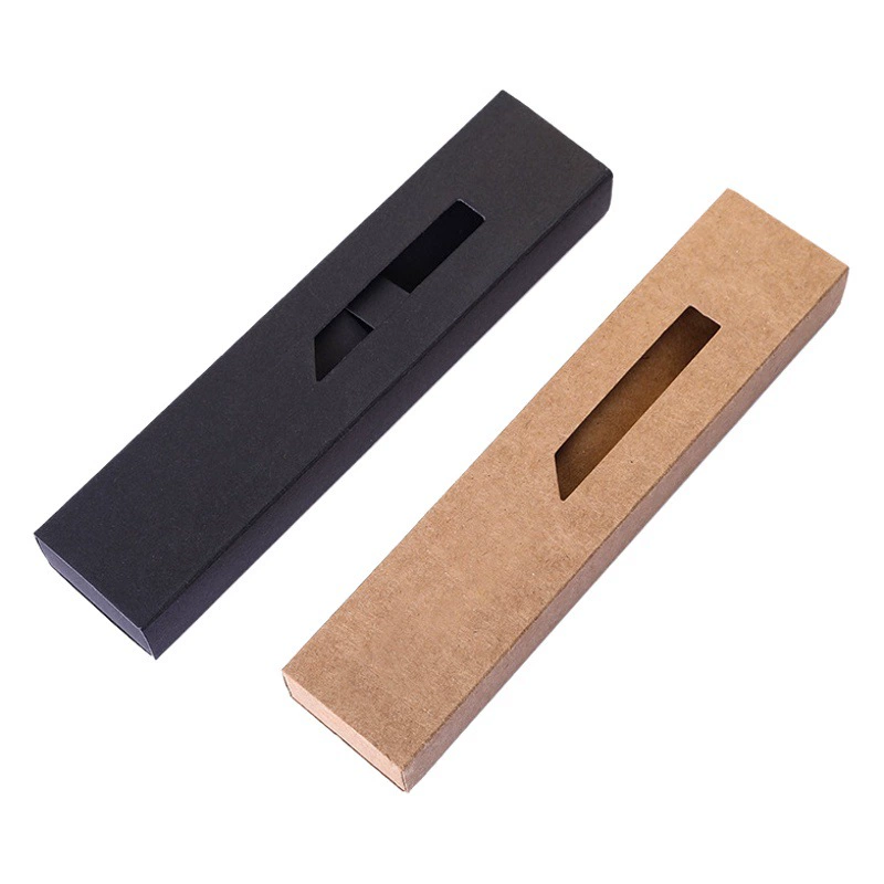 В наличии Крафт-Бумага Открытие Окна Ручка Открытие Полный Бумажная Упаковка Подарочная Коробка Подпись Ручка Подарочная Коробка Канцелярские