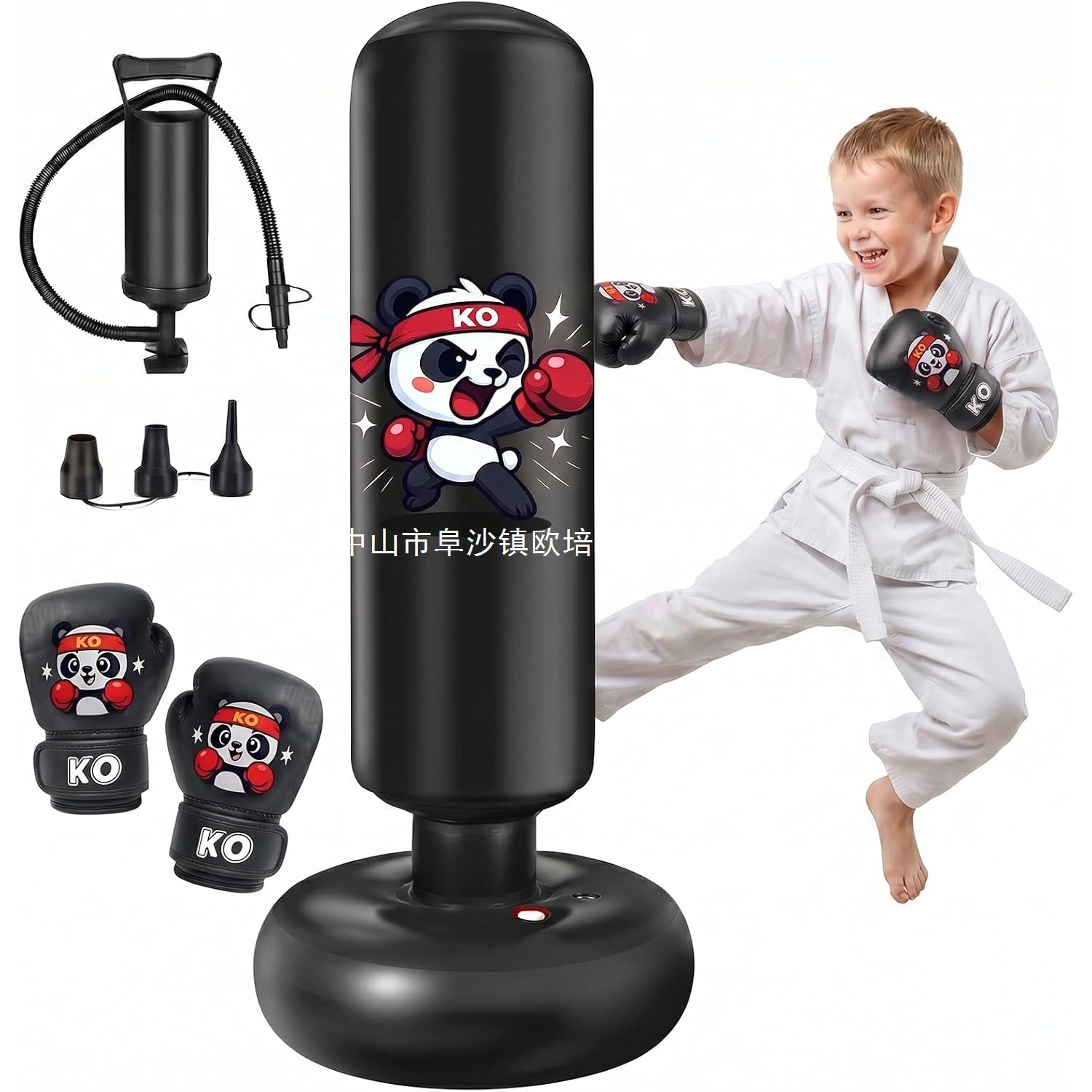 Qoosea Children's Floor Boxing Bag, 52inch (approx. 132.1cm )children's boxing bag with gloves