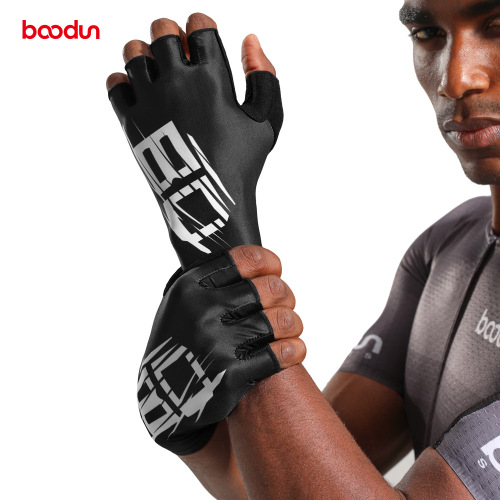 Ventilated shockproof fingerless sports gloves for men and women, outdoor cycling, fitness, anti-slip, outdoor fingerless climbing gloves