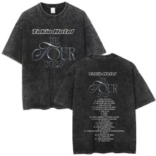 Washed Vintage German Tokio Hotel Band The Tour 2025 T Shirt