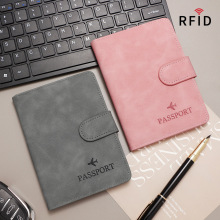 跨境热销搭扣RFID护照包 多功能护照套SIM卡套证件收纳旅行机票夹