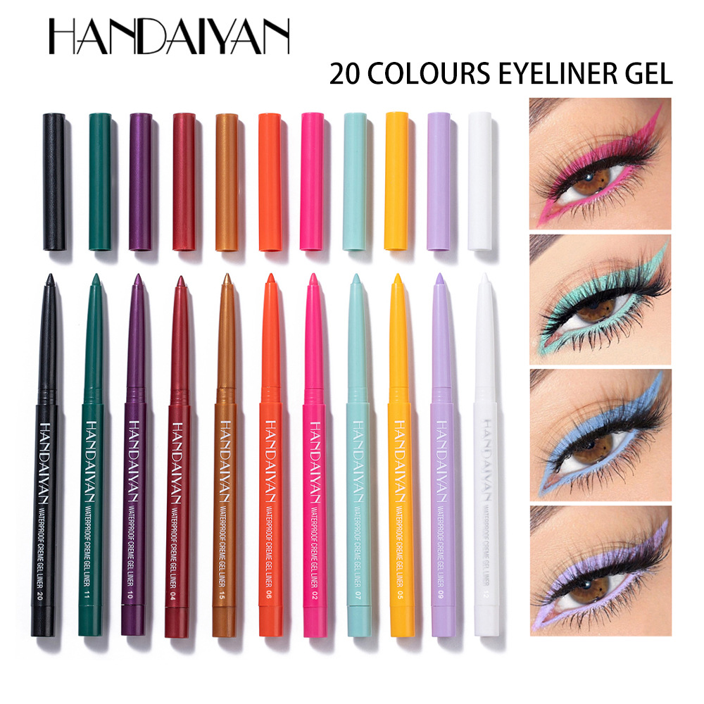 20 color cruzado delineador de ojos HANDAIYAN estrella delineador de ojos impermeable no oscurecer color delineador de ojos
