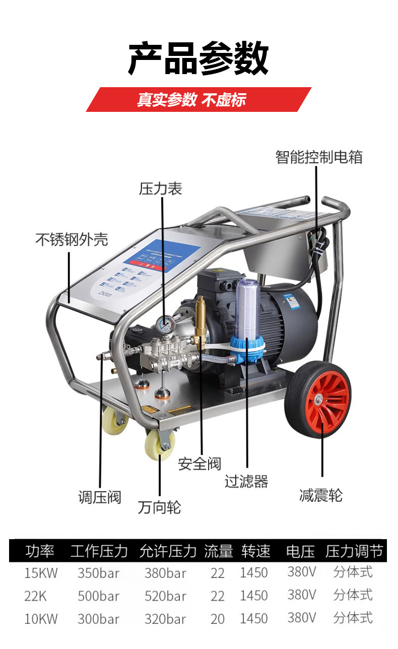 Ultra-high pressure industrial cleaning machine car wash shop dedicated high-power commercial FK pump head car washer farm