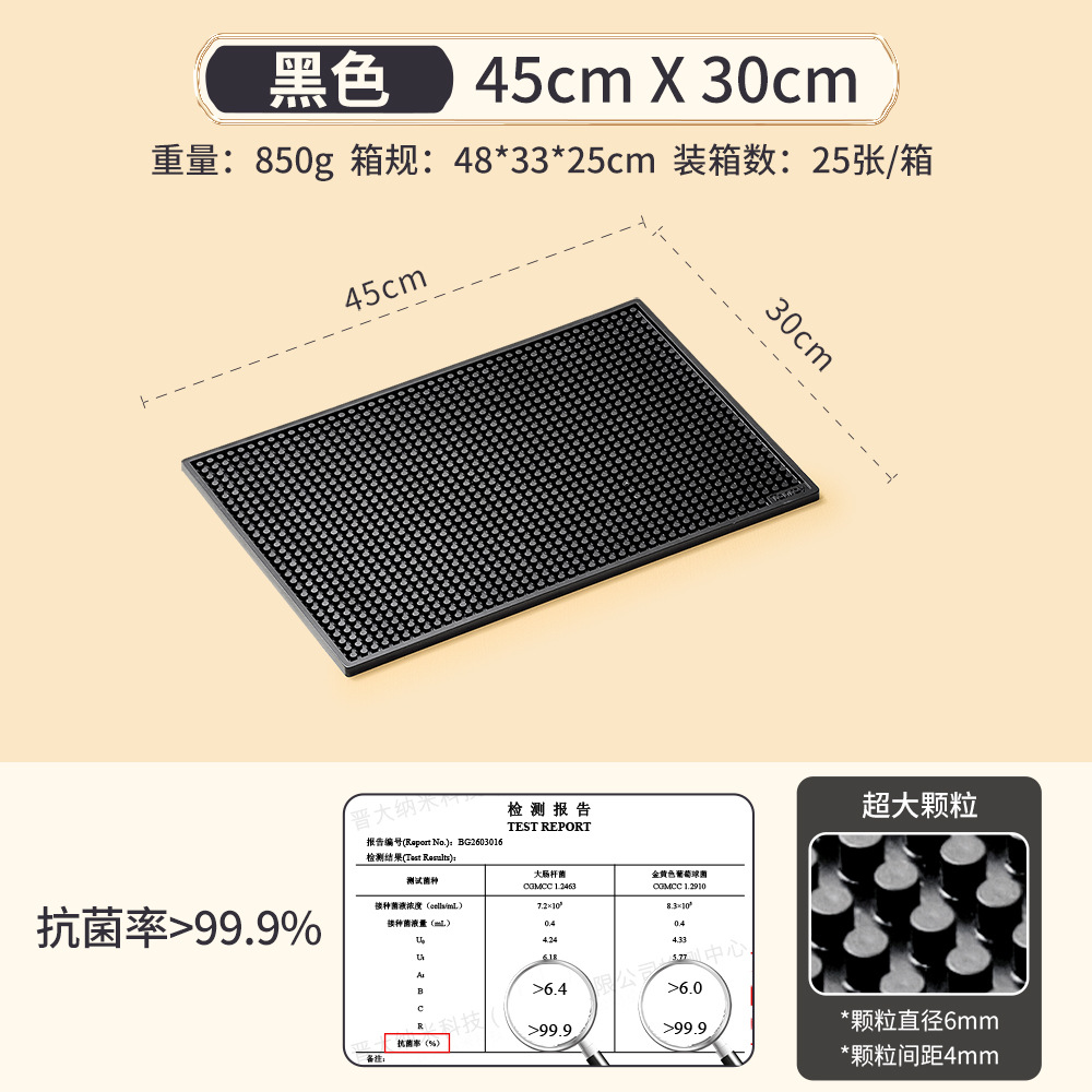 블랙 [45*30cm] 초대형 입자丨항균 소재