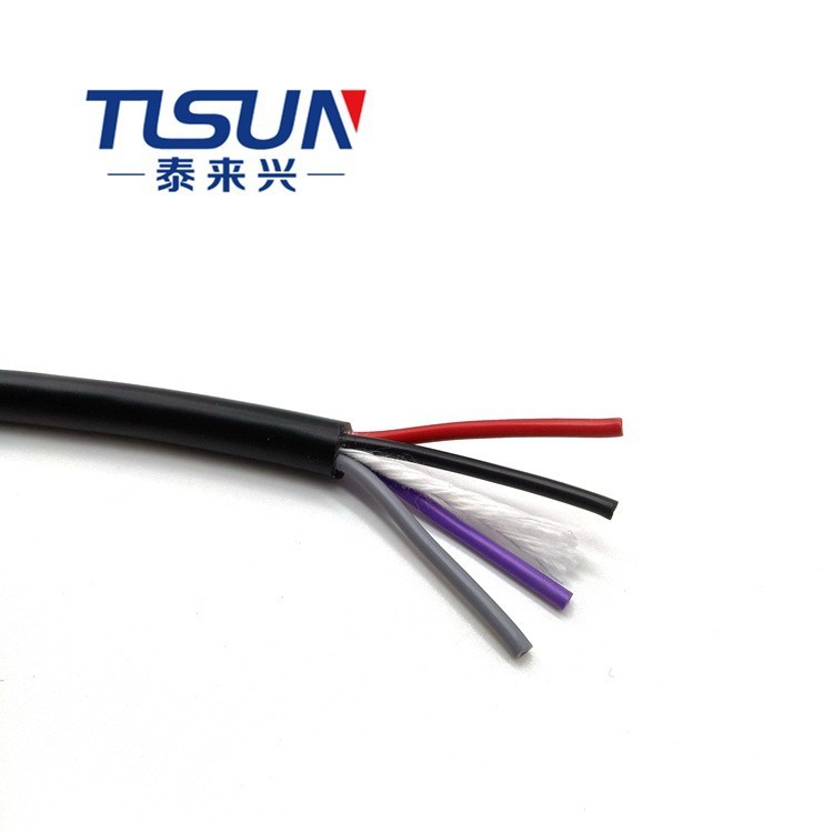美规PVC绝缘电子线 UL21928 4X22AWG 护套PUR 耐磨 防潮 抗UV