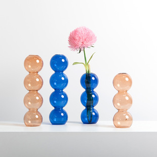 Gourd Glass Flower Arrangement Modern Minimalist Home Model Room Office Desktop Hydroponic Flower Vase Ornaments Niche