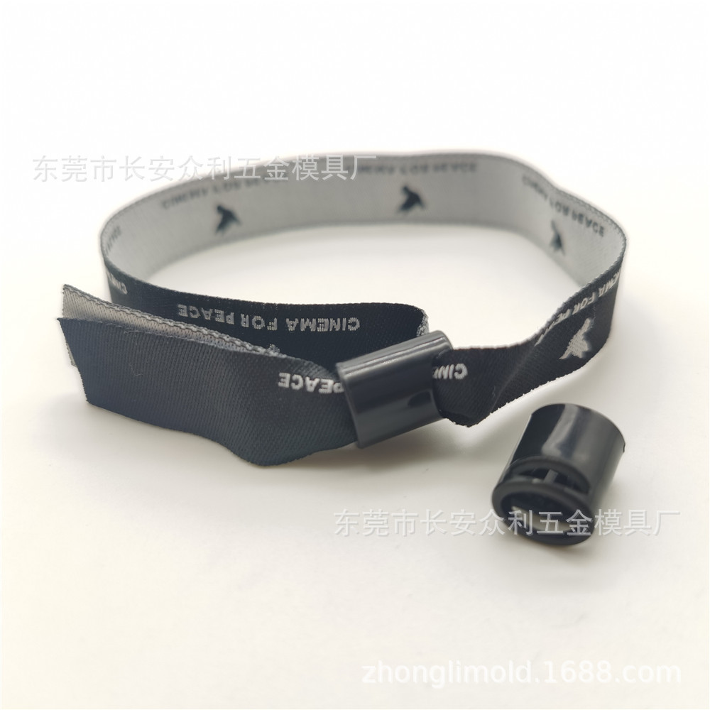 本厂热销手腕带塑胶倒刺扣 单向滑动双孔倒刺扣