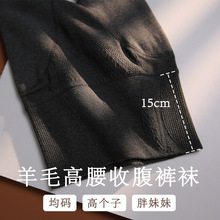 羊毛高腰收腹提臀加绒保暖打底袜女加厚远红外发热连裤袜2371/2/3
