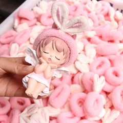 毛絨兔耳發圈髮帶安妮寶貝頭戴發繩可愛卡通耳朵樣式裝飾品材料輔