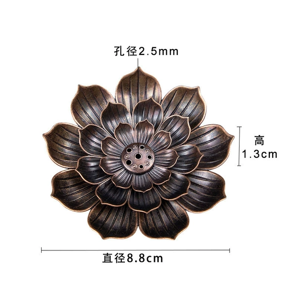 Lotus incense stick with three layers of red copper