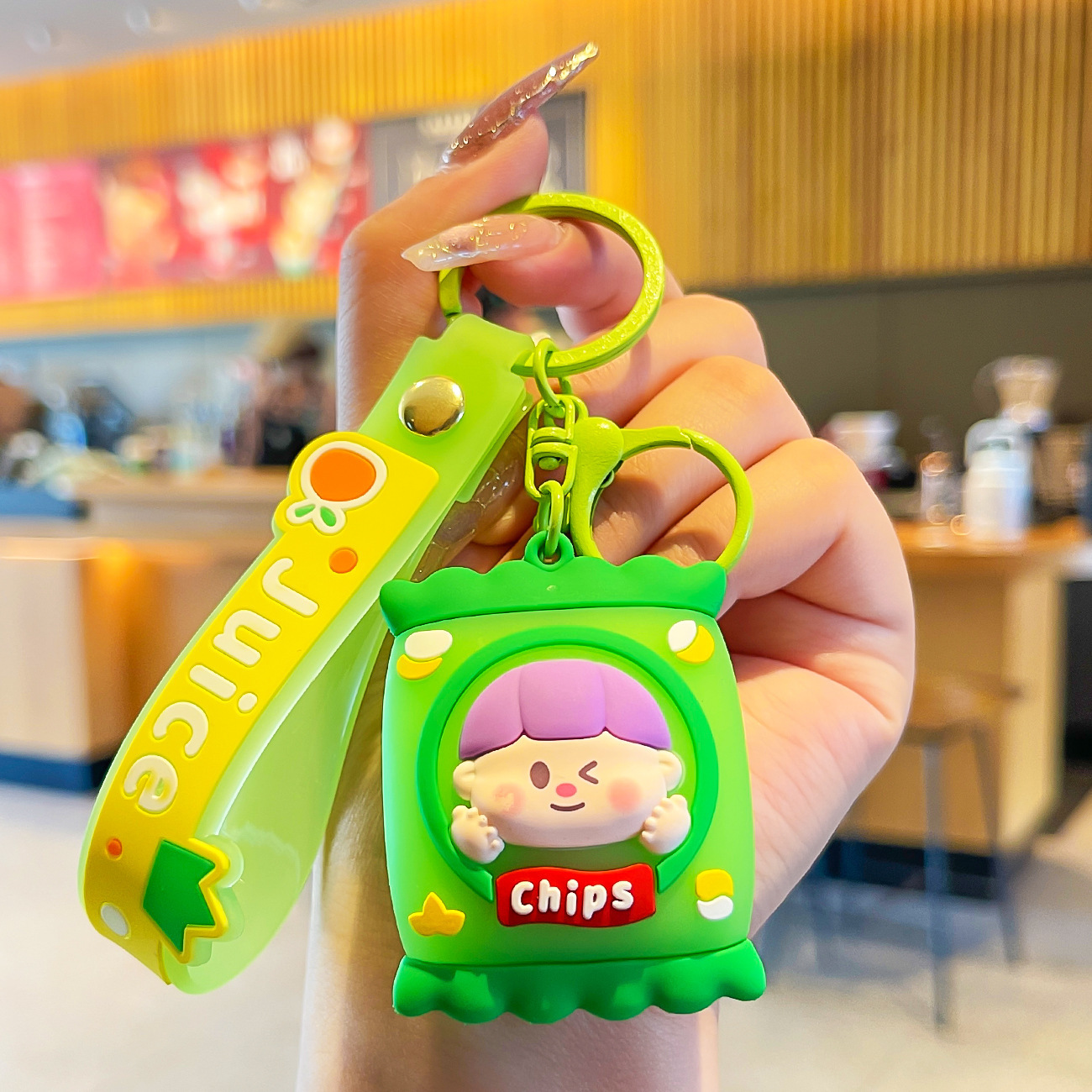 Cute potato chips [green potato chips]