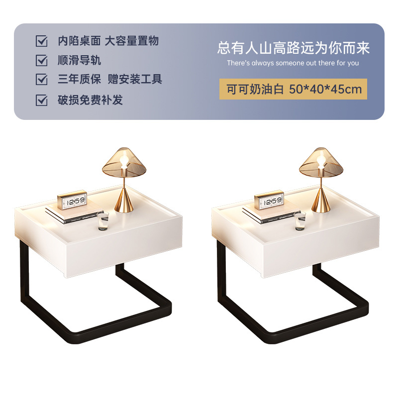 Suspendido mesita de noche simple moderno mesita de noche 24 nuevo en línea rojo creativo minimalista Luz de lujo de alto grado estante de almacenamiento de cabeza