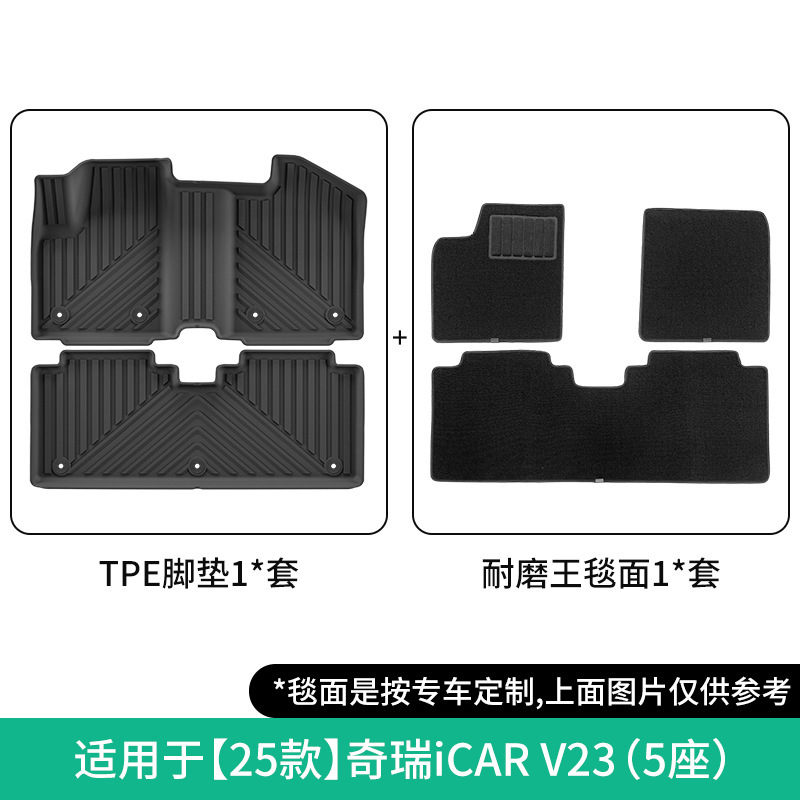 Chery – TPE Floor Mats for Modelə uyğun ayaqaltı - 25-chery-icar-v23-double-layer-wear-resistant-floor-mats