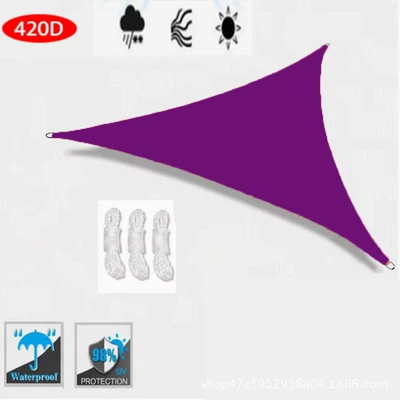 item for yard renovation! Triangular – Avtomobil yan çətirləri - purple-2x2x2m