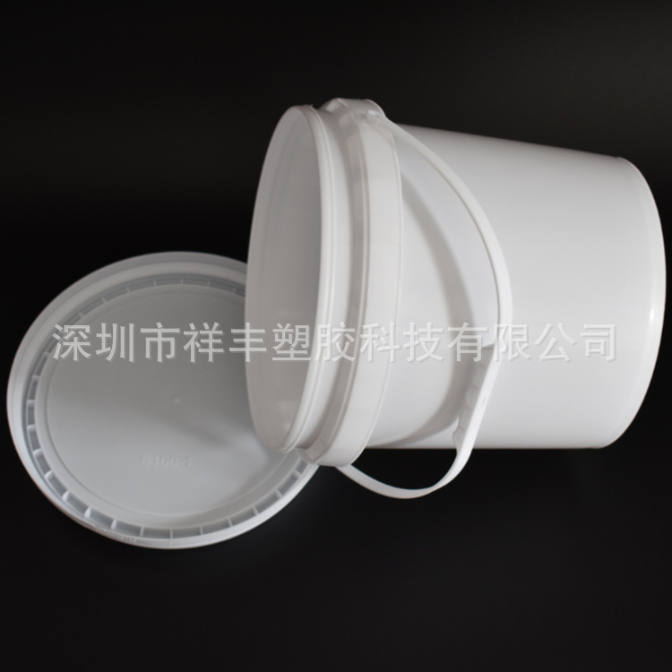工厂批发 5L塑料涂料桶新PP料化工圆桶 油漆 颜料油墨包装桶带盖