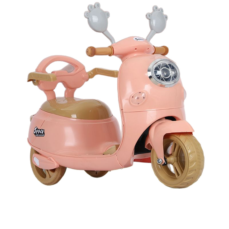 Motocicleta triciclo eléctrica para niños y niñas, coche de batería para bebés, niños pueden sentarse, coche de juguete con control remoto y carga.
