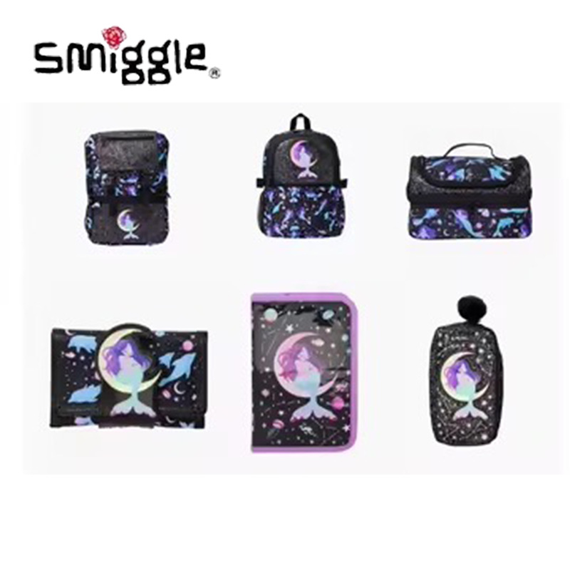 Bolsa de lápiz smiggle bolsas de comidas de doble capa bolsas de gran capacidad bolsas de dibujos animados lindas bolsas de papelería para niños de primaria