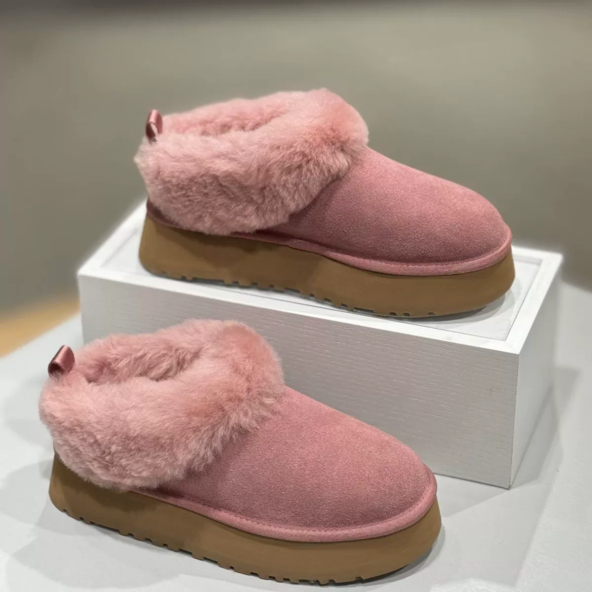 Women's Snow Boots, Casual Slip-On Thick-Sole Winter Bread Shoes, Cotton-Lined, Sizes 35–40