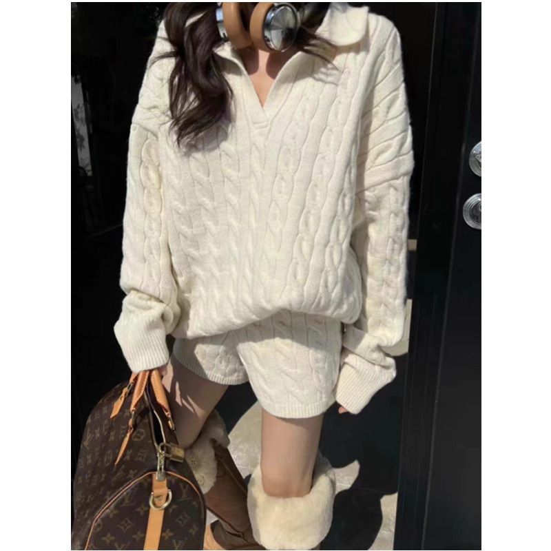 Korean Style Autumn And Winter New Style Polo Collar Loose Casual...
