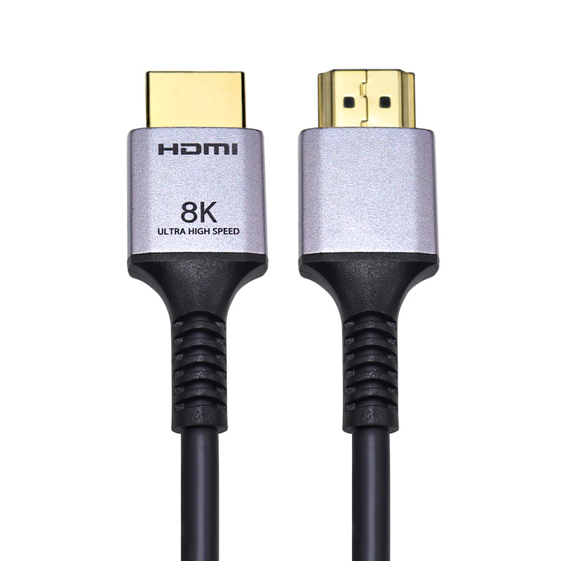 加工定制hdmi细线 铝合金便携8K@60Hz高清3D视频转接线 hdmi2.1线