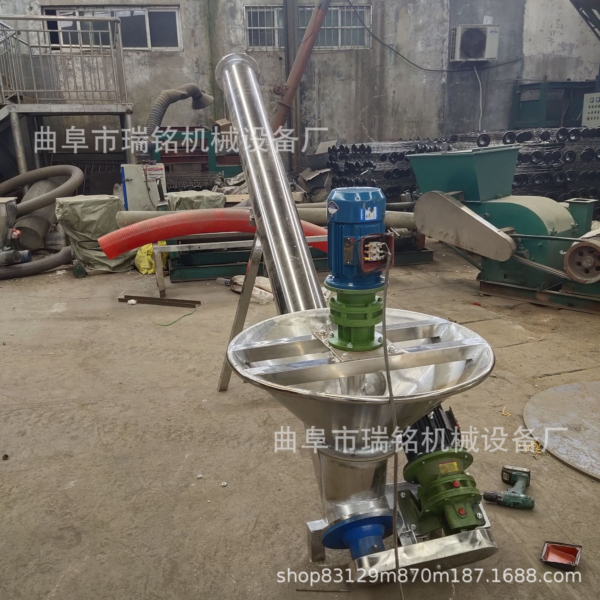 304不锈钢倾斜式矿粉螺旋提升机 TGFF沙子颗粒多用途螺旋输送机i