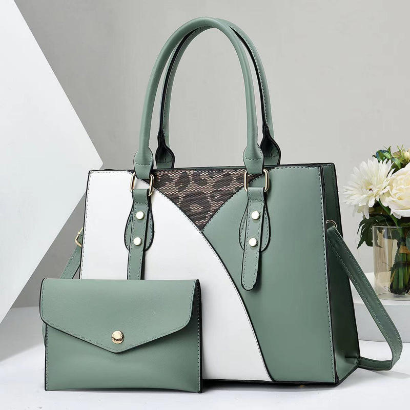 Dos paquetes de bolsas de niños y madres 2025, bolsas de mano de nuevo color color, temperamento de textura, bolsas de hombro inclinadas transfronterizas